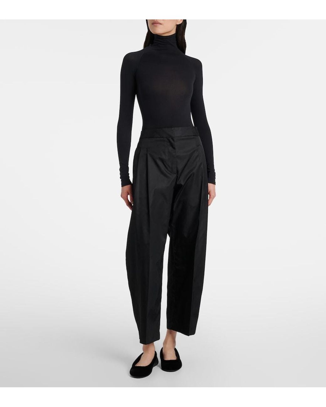 Alaïa Black Velvet Ballet Flats