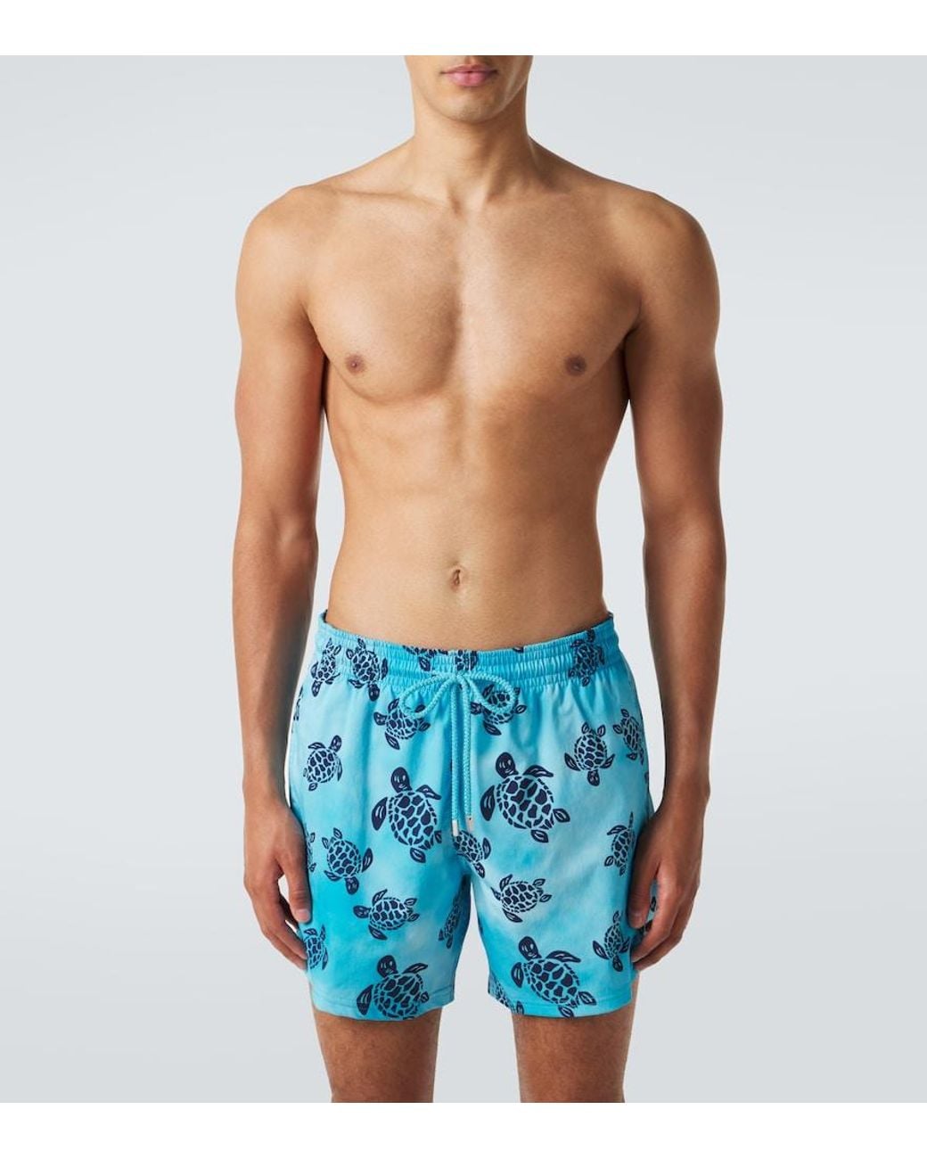 Vilebrequin Blue Printed Swim Trunks for men