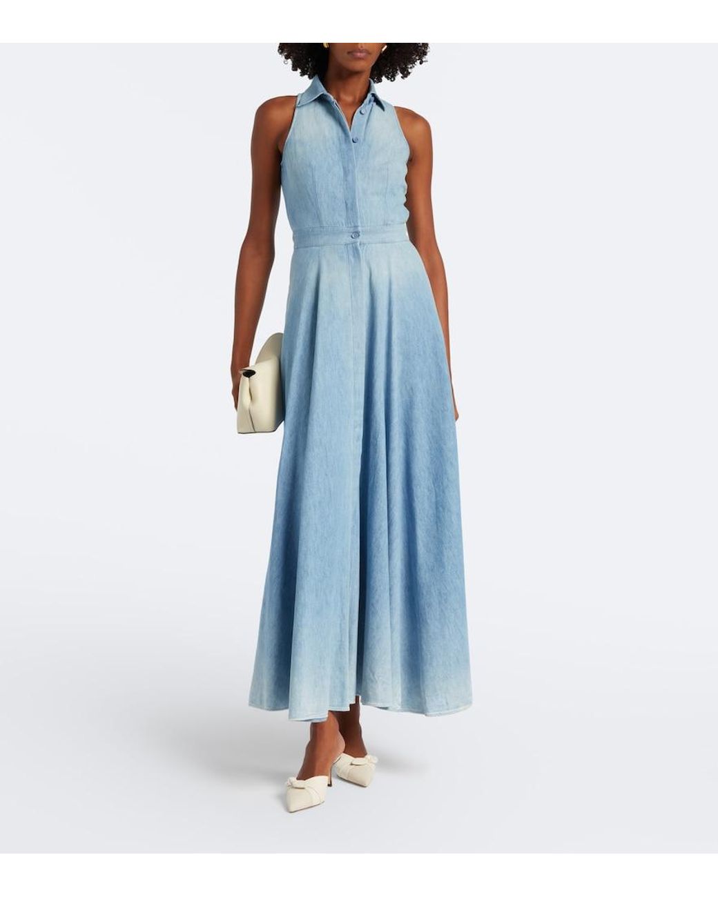 Ralph Lauren Blue Peyten Denim Maxi Dress