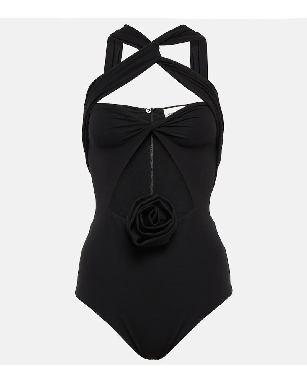 Magda Butrym Black Cutout Bodysuit