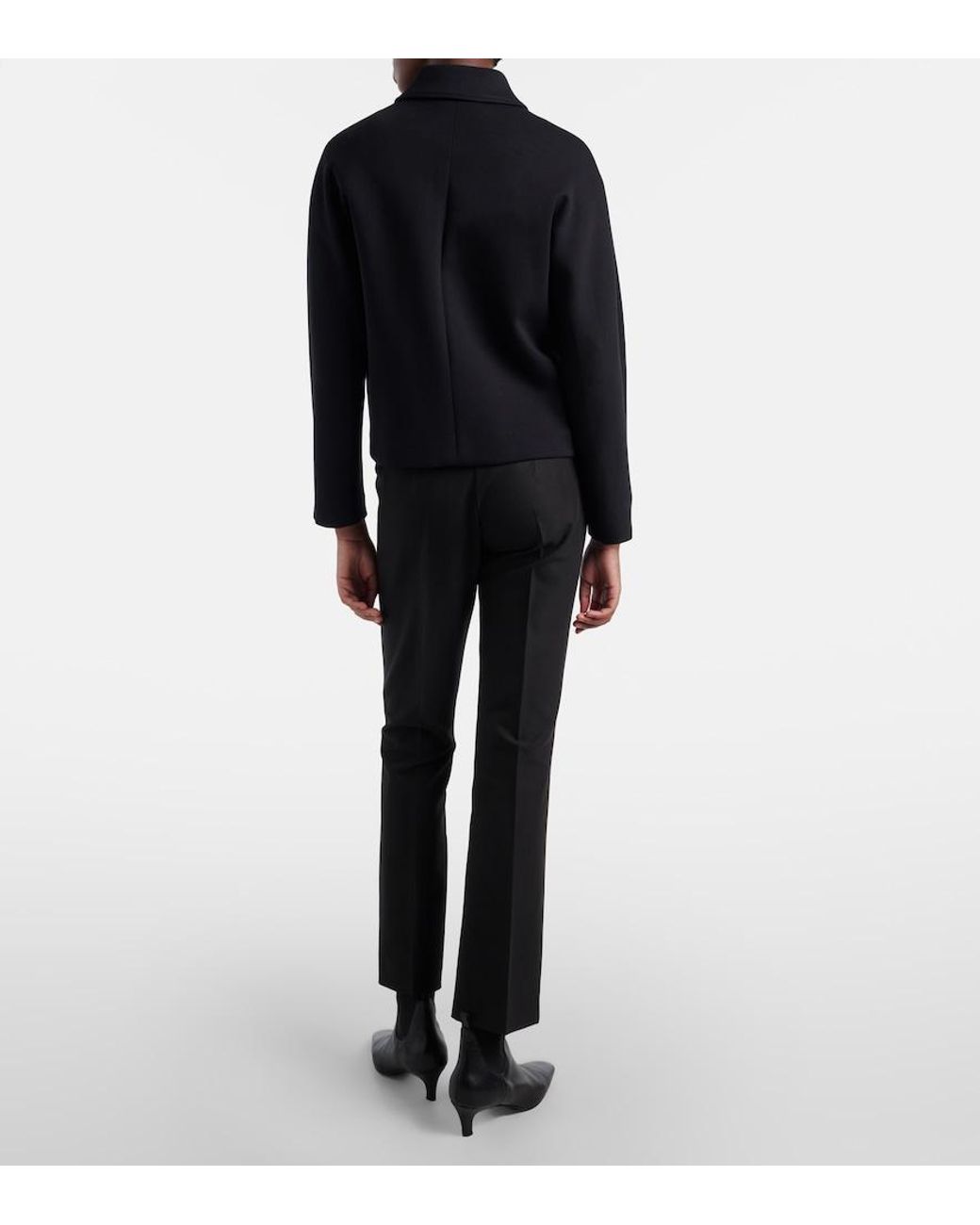 Max Mara Blue Fatina Cropped Straight Pants