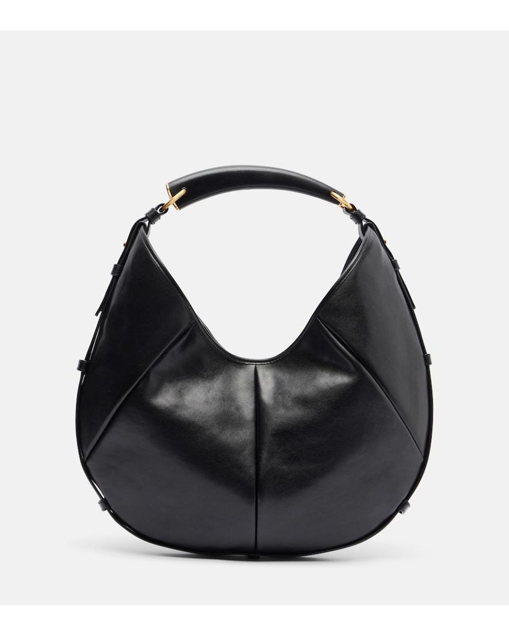 Saint Laurent Black Mombasa Medium Leather Shoulder Bag