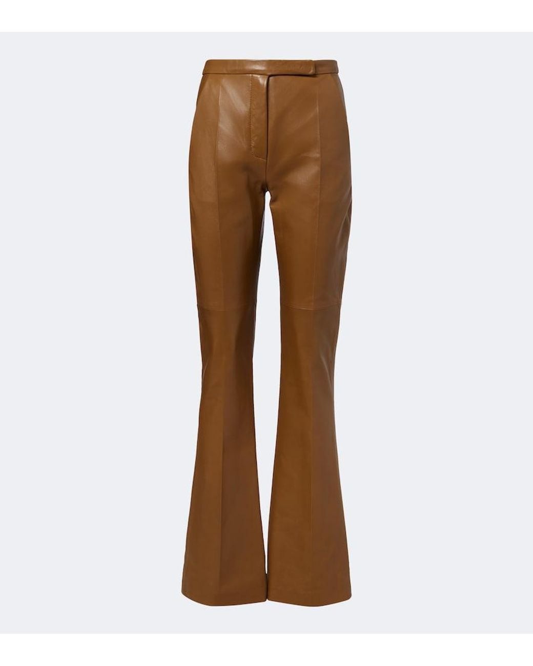 Dorothee Schumacher Brown Leather Flared Pants
