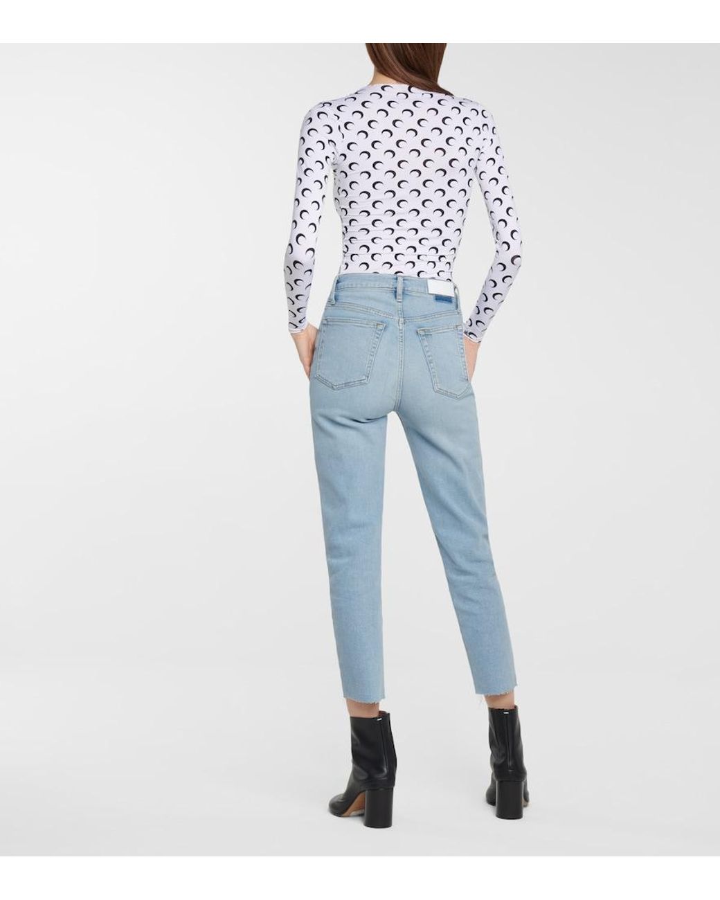 Re/done Blue 90S High-Rise Slim Jeans