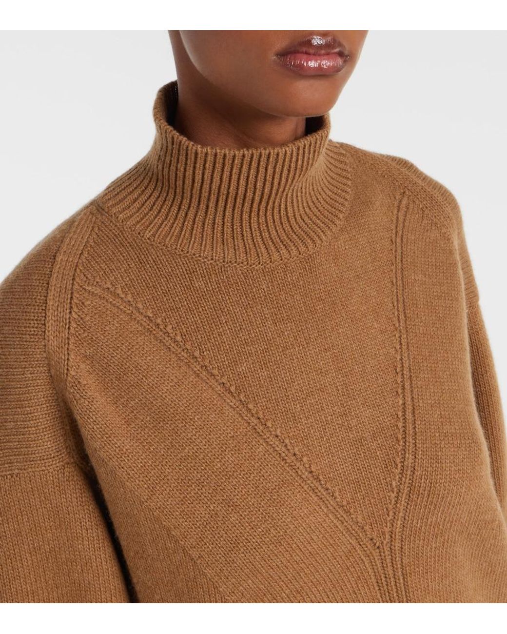FFORME Brown Loletta Wool And Cashmere Turtleneck Sweater