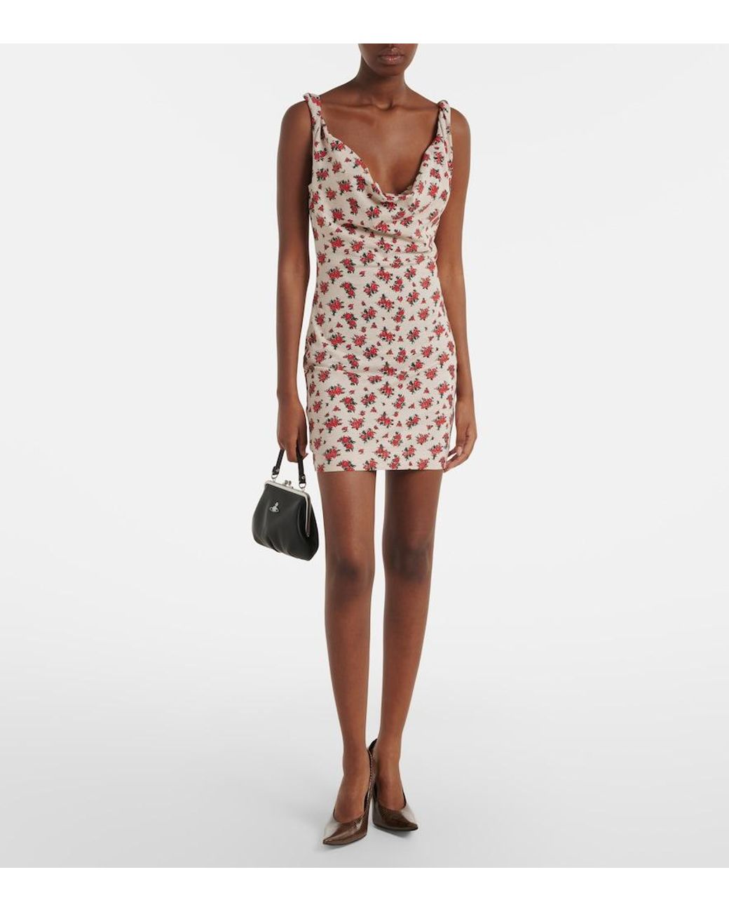Vivienne Westwood White Anna Floral Cotton Jersey Minidress