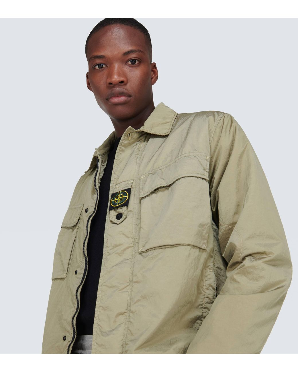 Stone Island Compass Padded Blouson Jacket in Green for Men Lyst UK