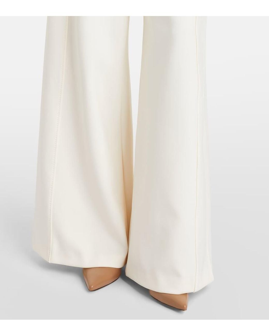 Max Mara White Nigella Jersey Wide-Leg Pants