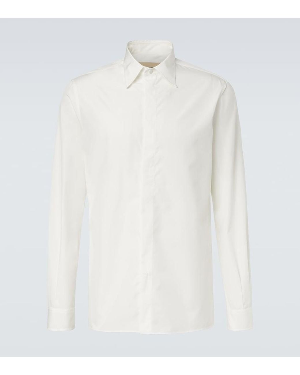 Valentino Garavani White Cotton Poplin Shirt for men