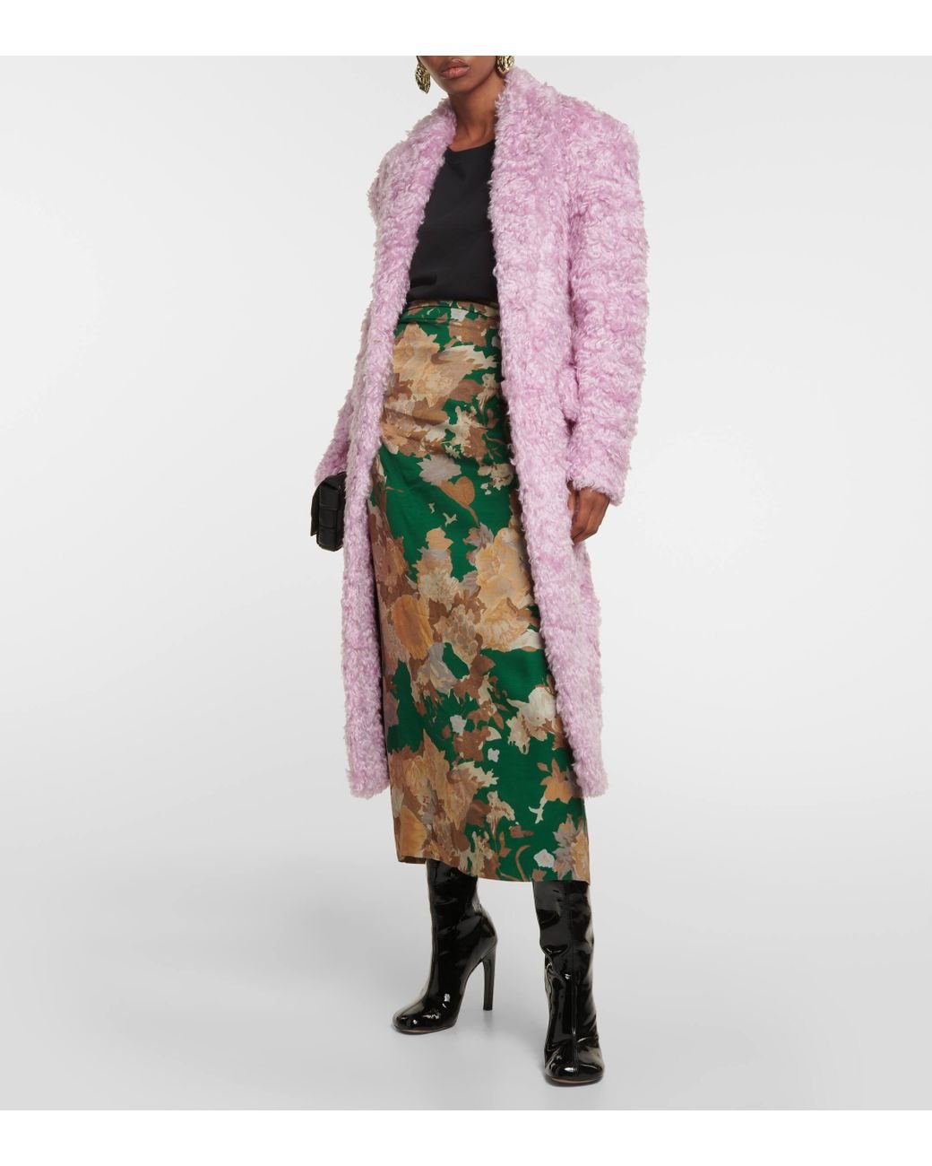 Dries van noten on sale faux fur coat