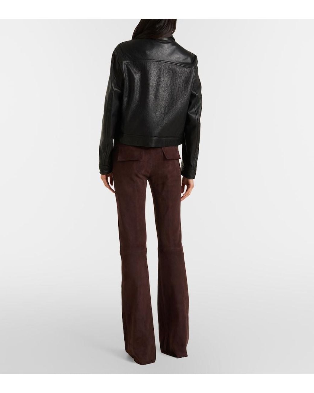 Stouls Purple Pawlonia Suede Flared Pants