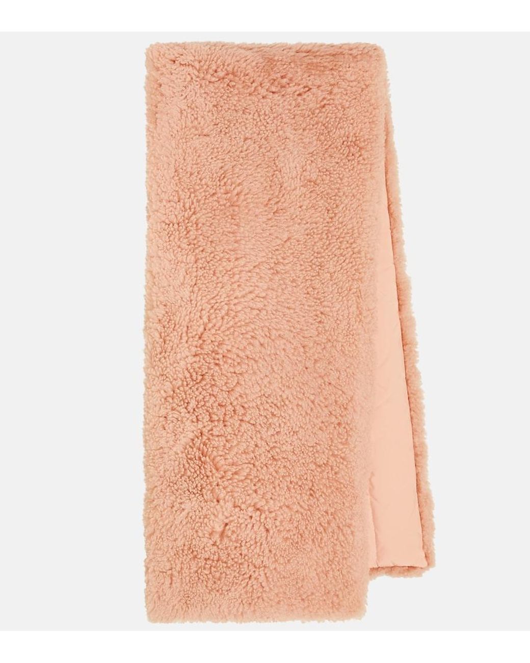 Yves Salomon Pink Padded Shearling Scarf