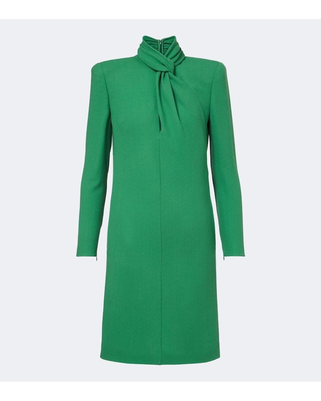 Valentino Garavani Green Virgin Wool Minidress