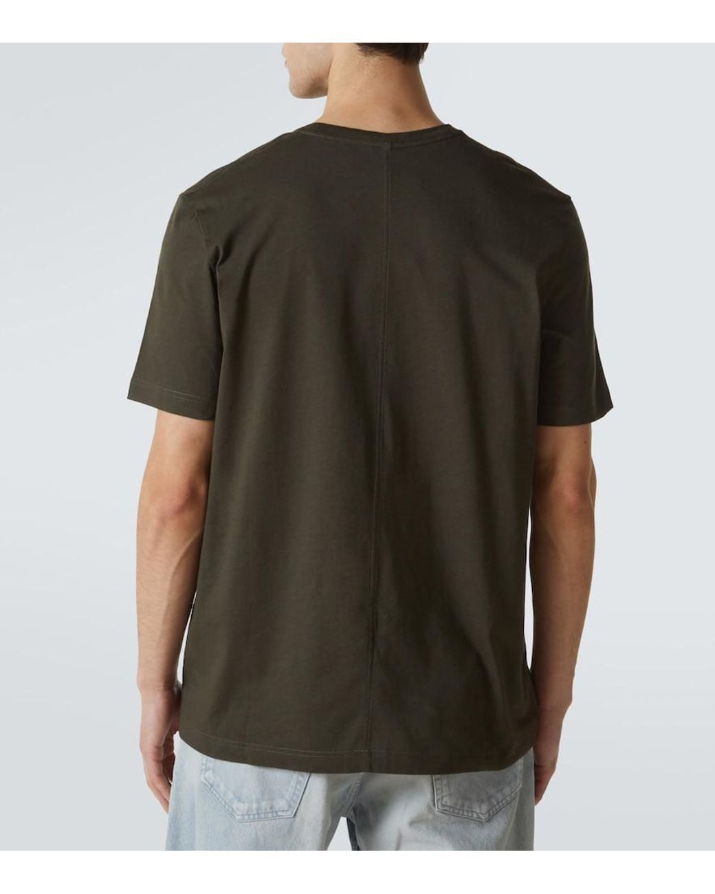 The Row Green Luke Cotton Jersey T-Shirt for men