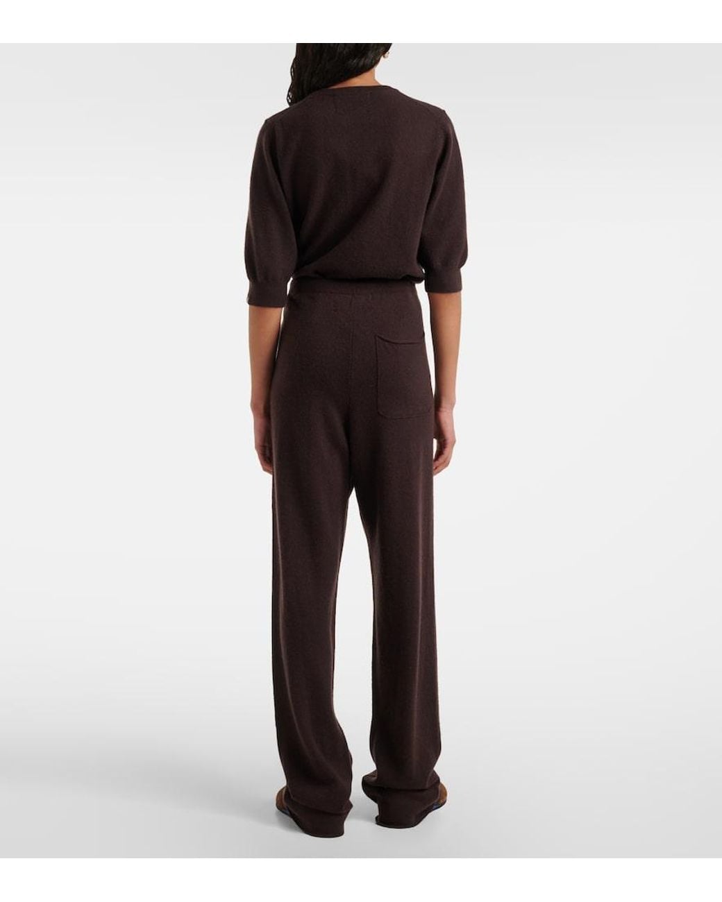 Extreme Cashmere Brown N°320 Rush Cashmere-Blend Straight Pants