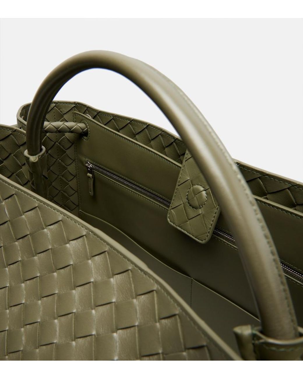 Bottega Veneta Green Tote Bag Andiamo Large Aus Leder