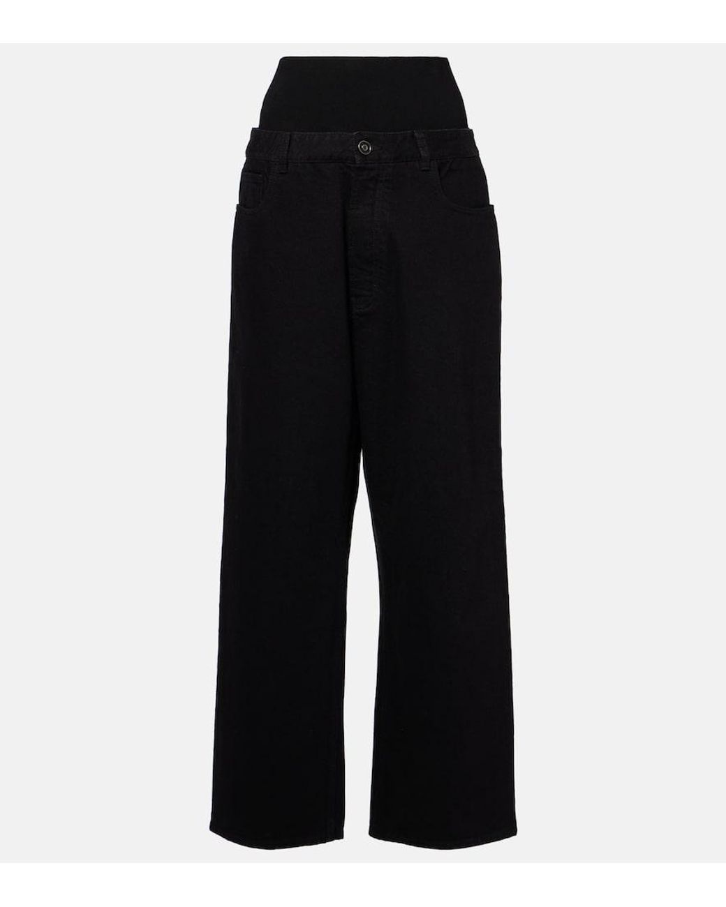 Alaïa Blue High-Rise Straight Jeans