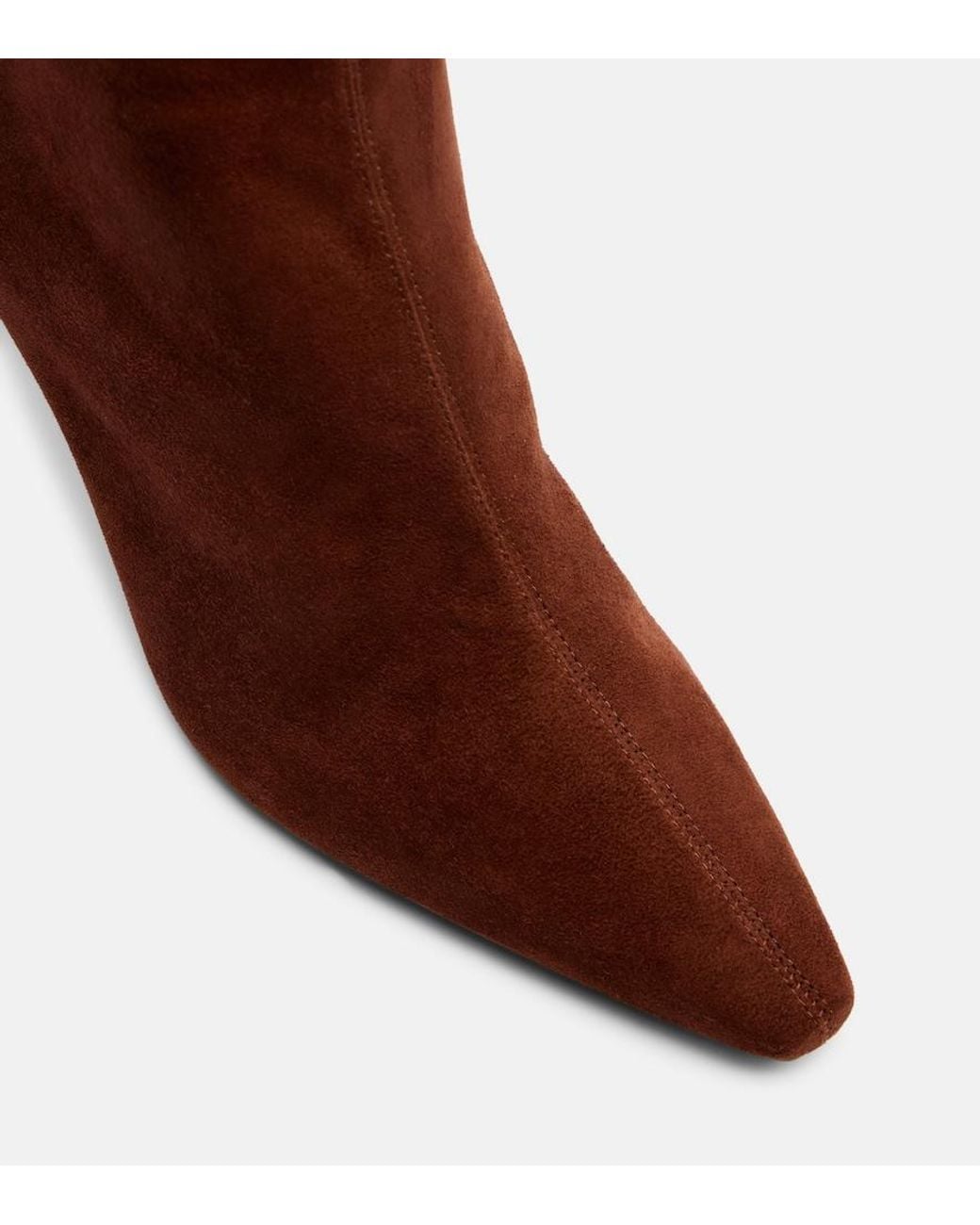Aquazzura Brown Saint Honore 65 Suede Ankle Boots