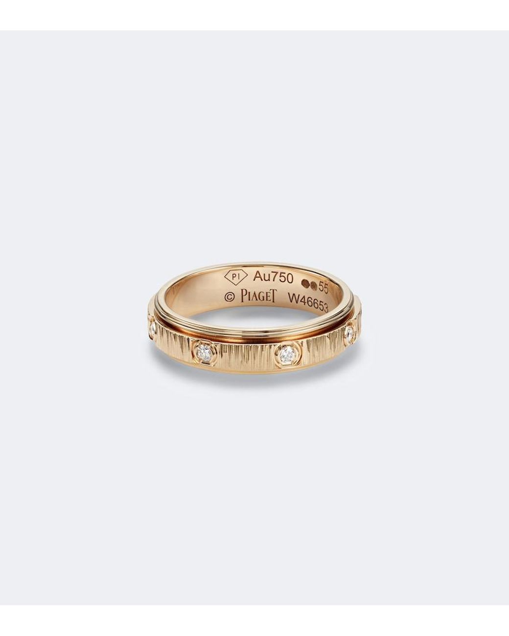 Piaget White Possession Decor Palace 18Kt Rose Ring With Diamonds