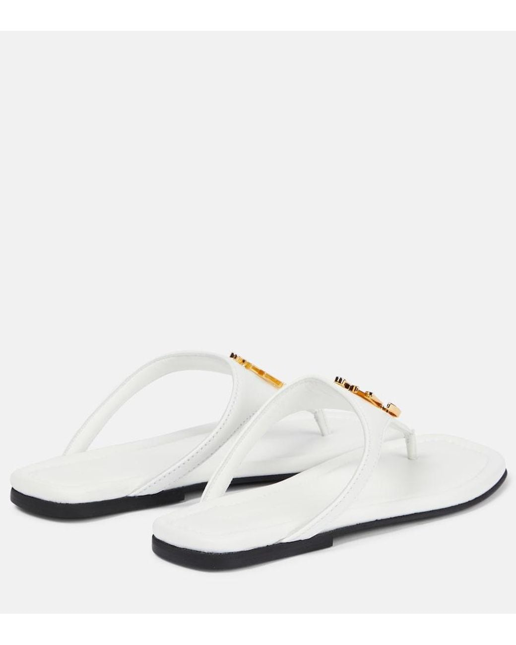 J.W. Anderson White Leather Thong Sandals