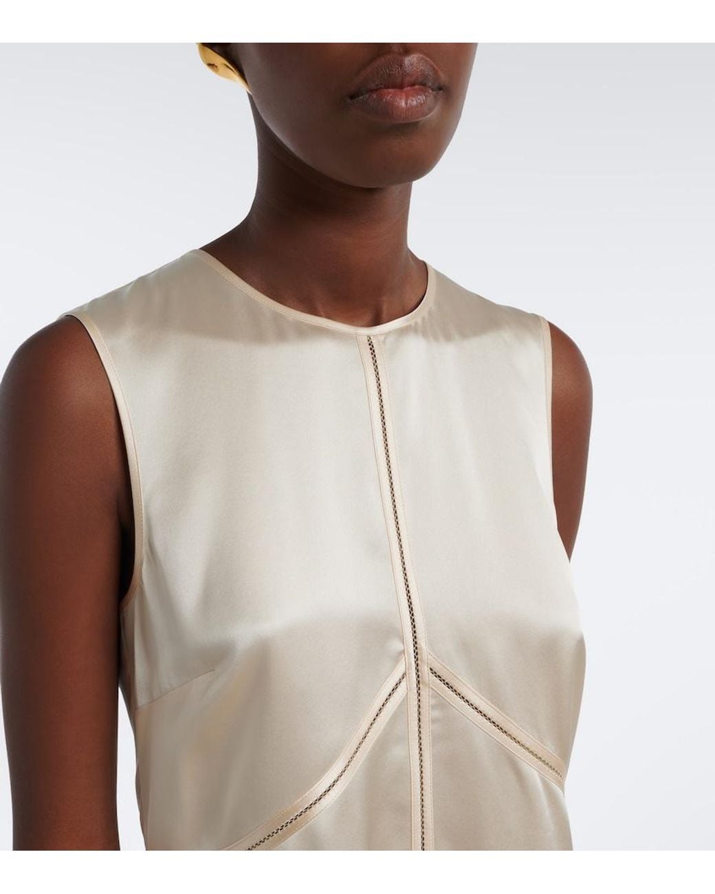Joseph Natural Hebe Silk Satin Top