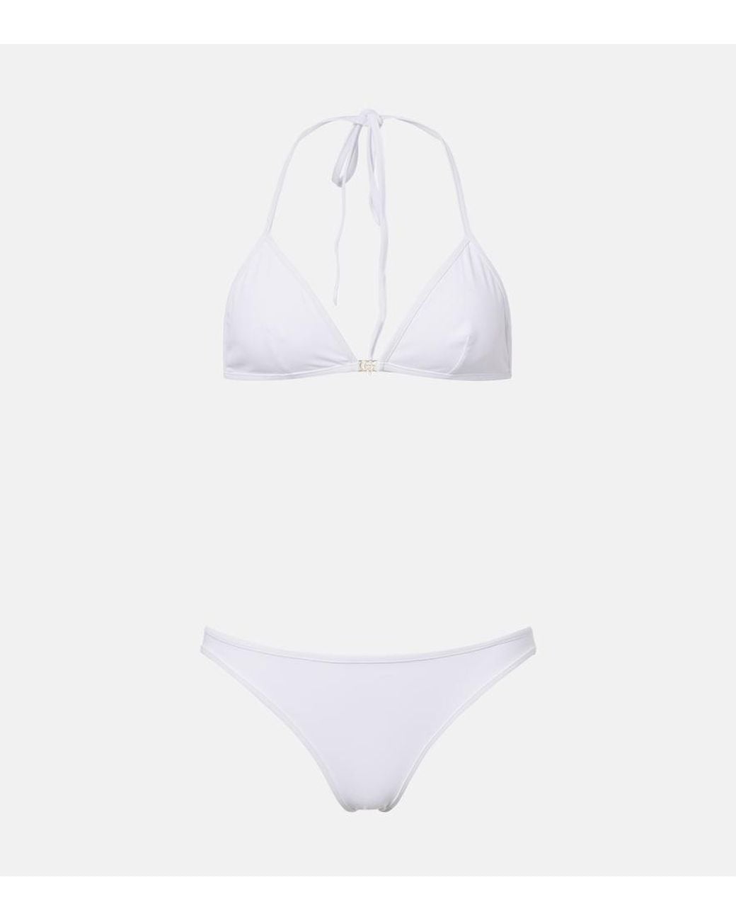 Gucci White Double G Bikini