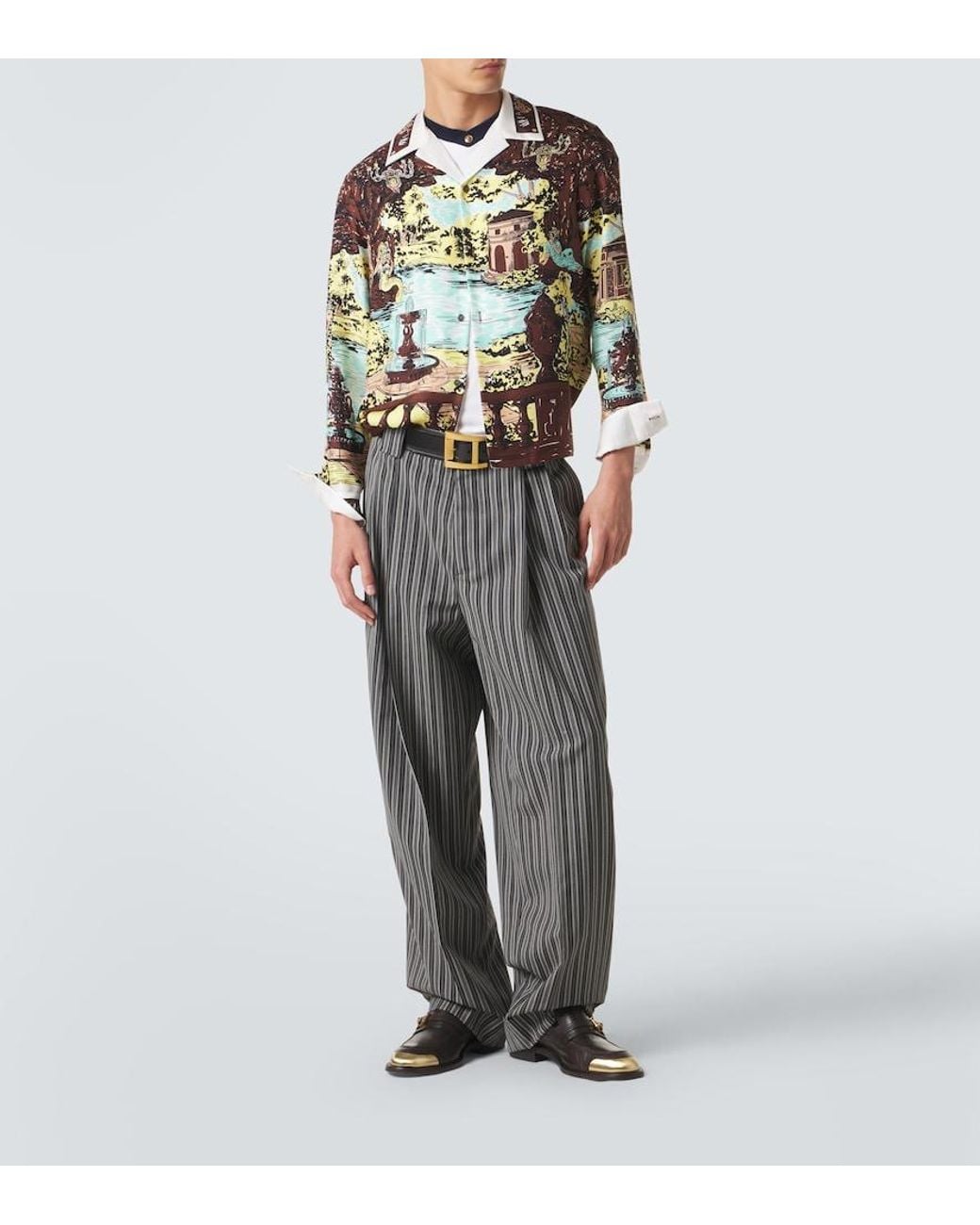 Versace White Medusa Cotton-Blend Jersey T-Shirt for men