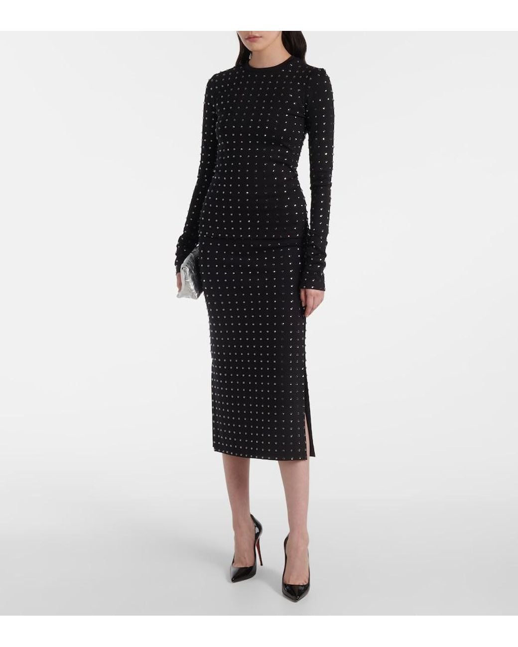 Sportmax Blue Negus Crystal-Embellished Top