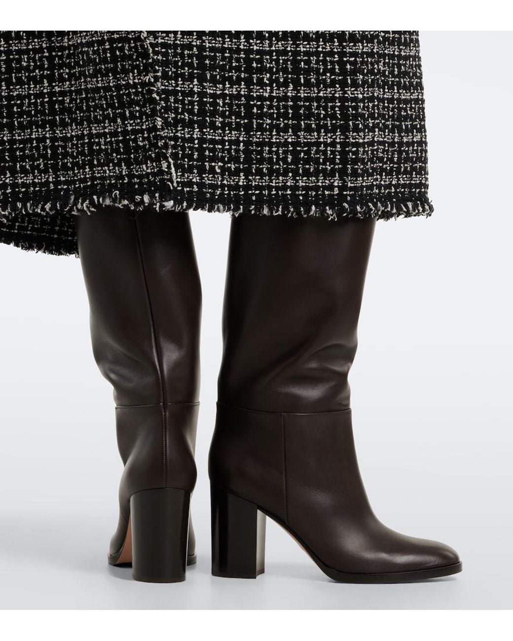 Gianvito Rossi Black Leather Over-The-Knee Boots
