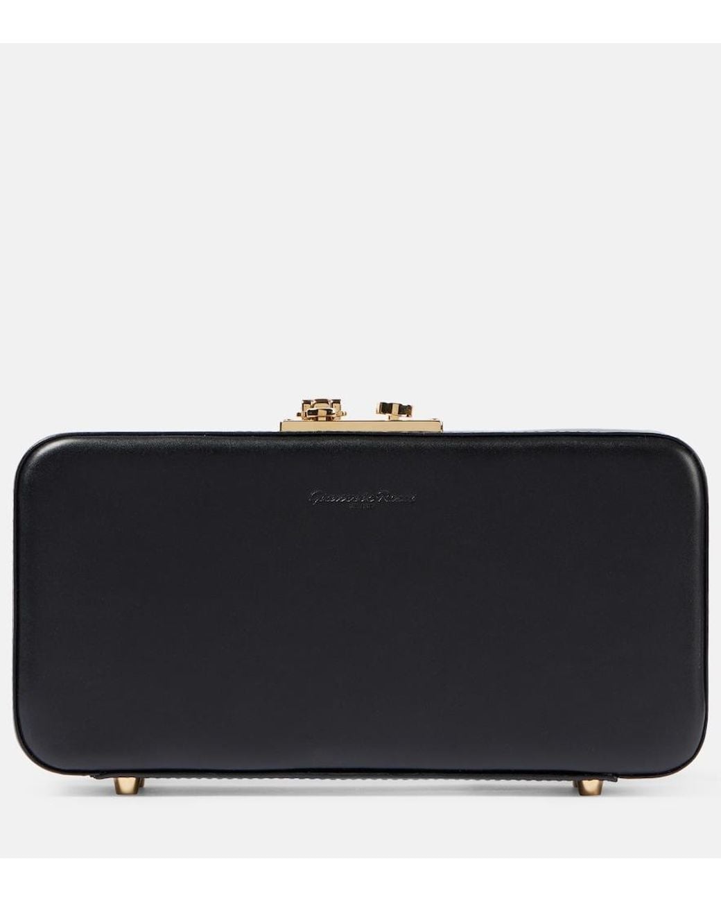 Gianvito Rossi Black Vali Leather Clutch