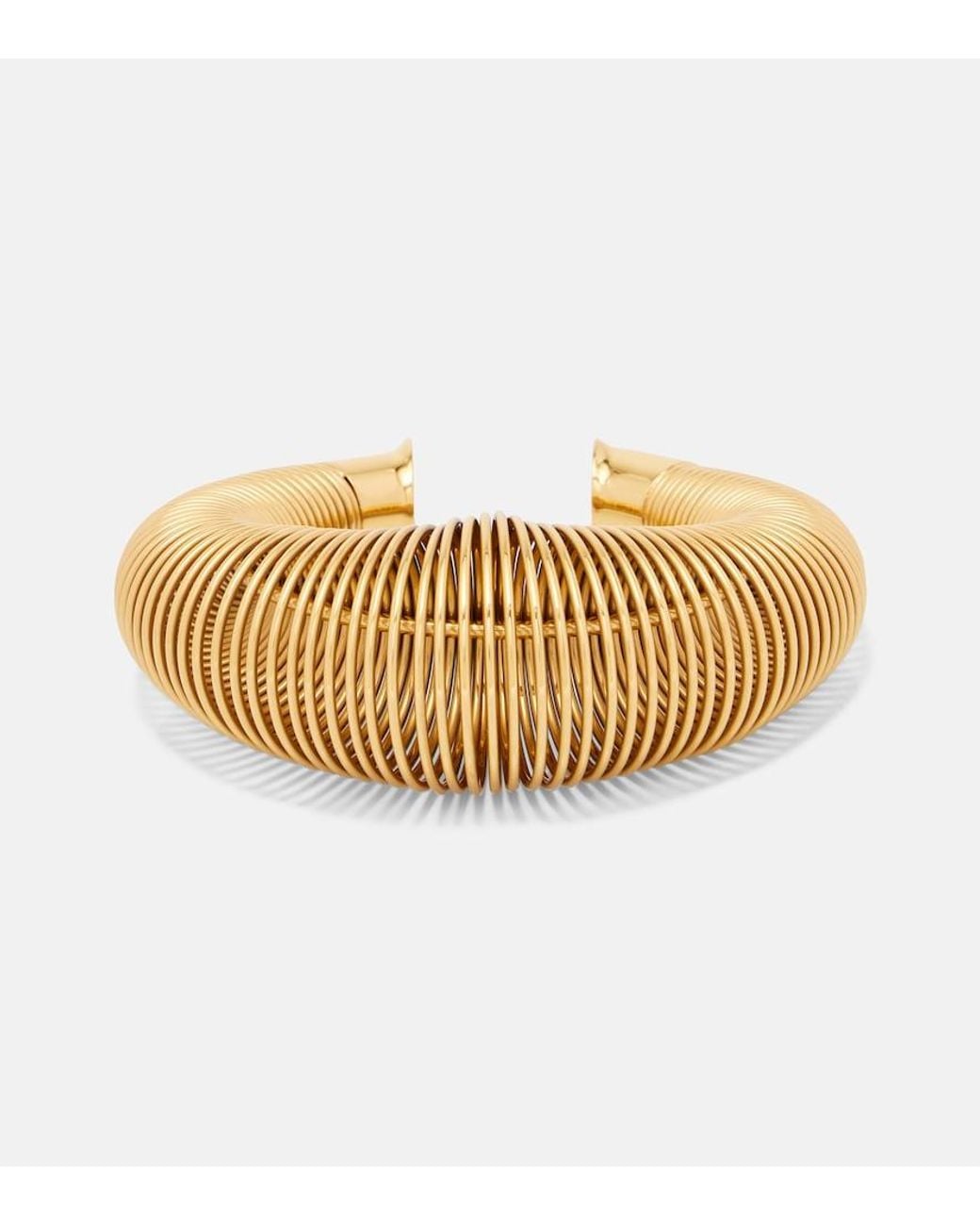Alaïa Metallic Logo Cuff Bracelet
