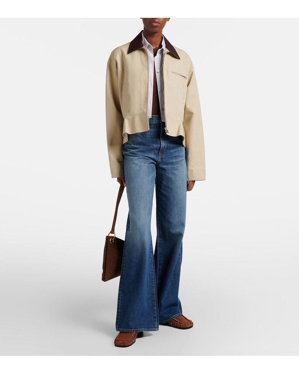 SLVRLAKE Denim Blue Eva Faded Wide-Leg Jeans