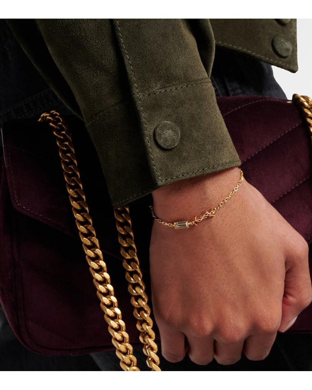 Pulsera Cassandre Saint Laurent de color Metallic