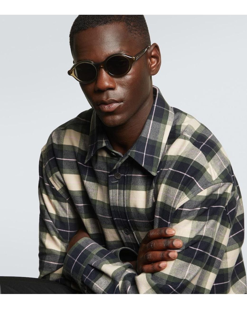 Loewe Runde Sonnenbrille Epsilon Slim in Gray für Herren