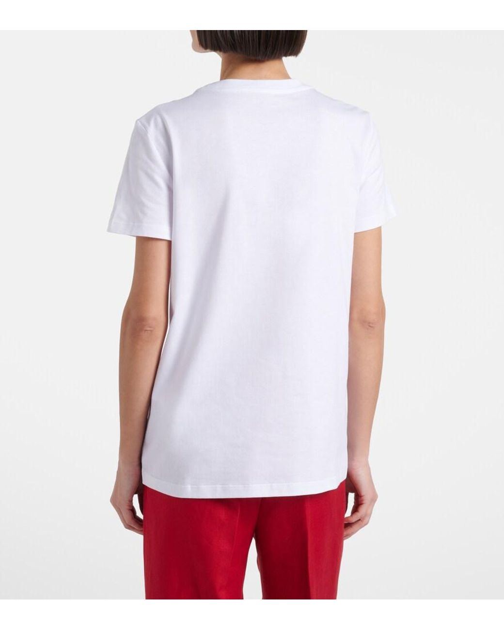Max Mara White Giovane Cotton Jersey T-Shirt