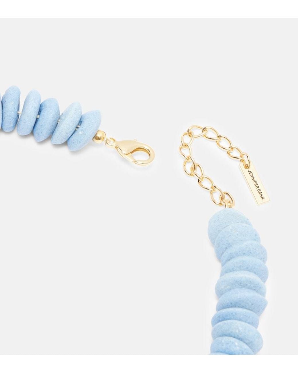 Jennifer Behr Blue Citron Beaded Necklace
