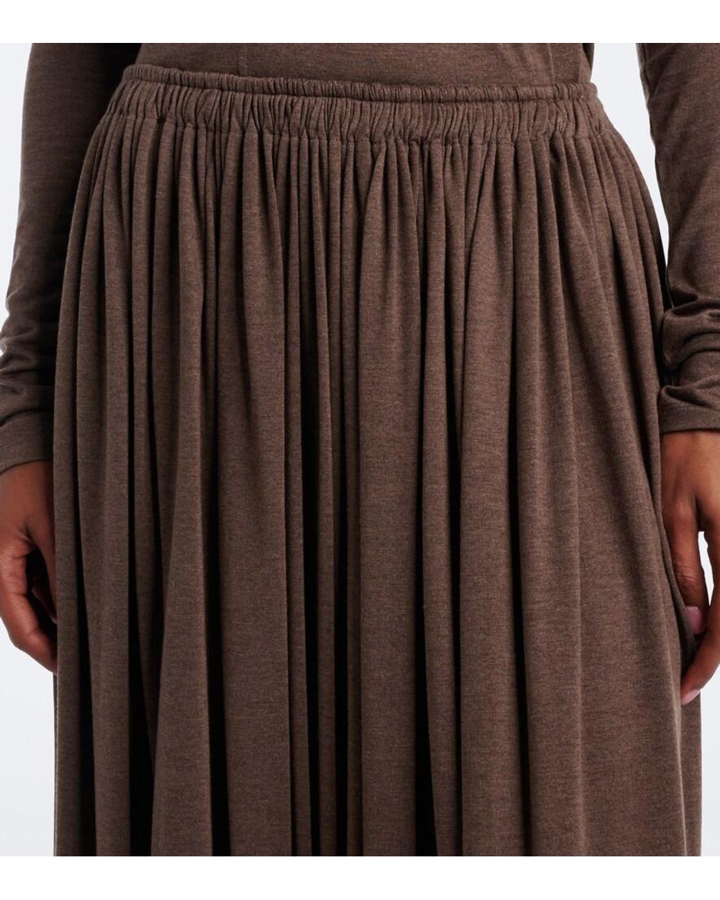 Max Mara Brown Jersey Maxi Skirt