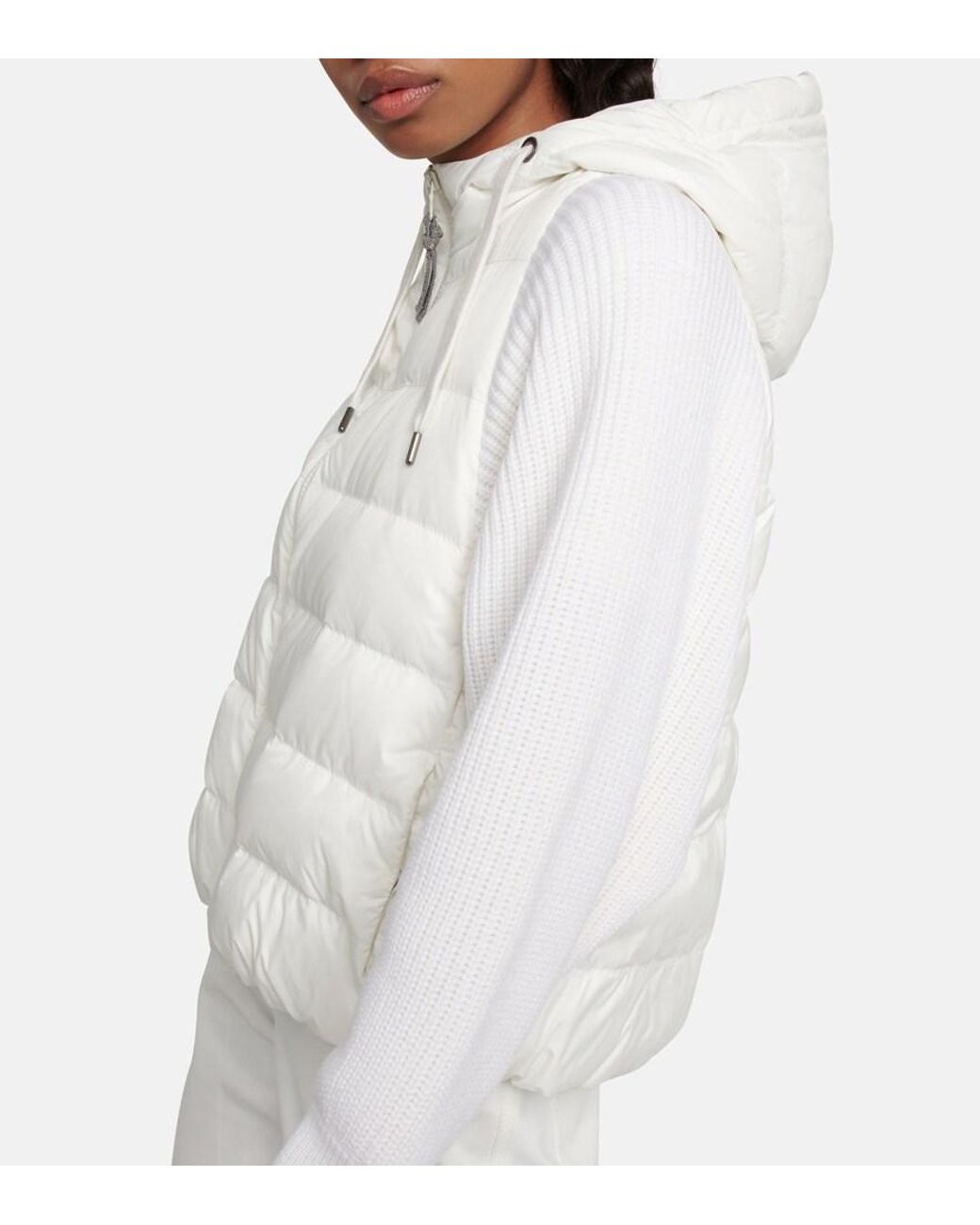 Brunello Cucinelli White Wool And Cashmere-Blend Knit Jacket