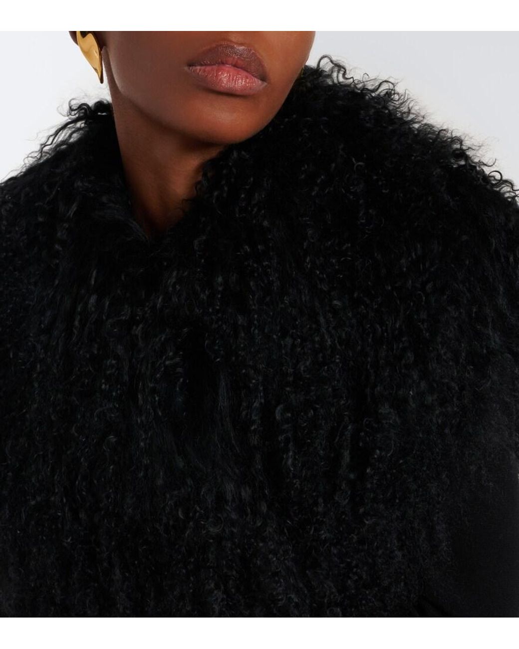 Yves Salomon Black Shearling Vest