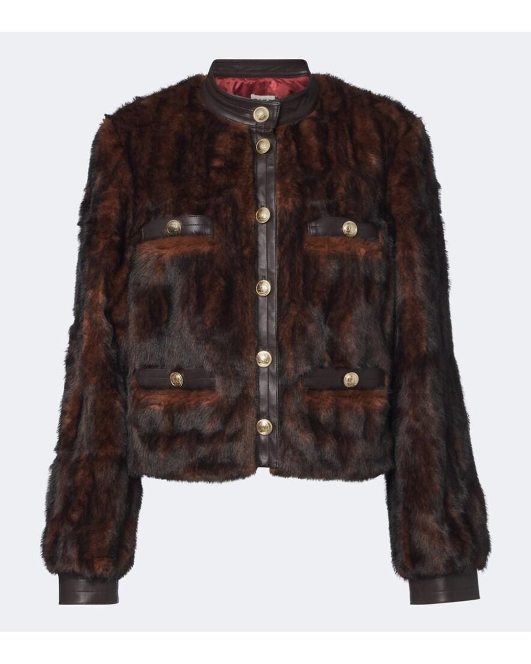Rixo Brown Jina Cropped Jacket