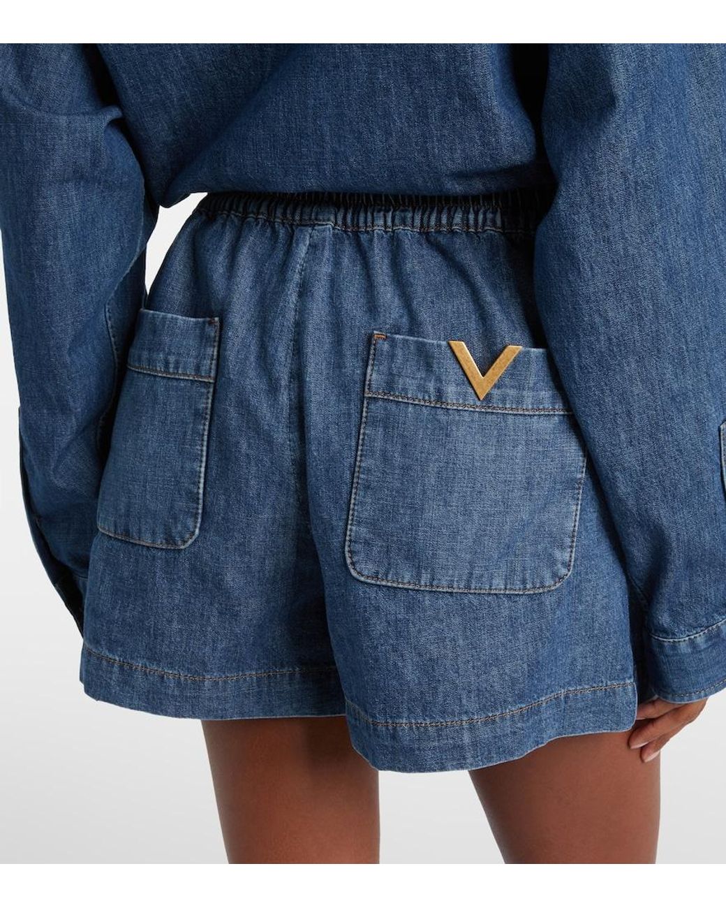 Valentino Garavani Blue Denim Shorts