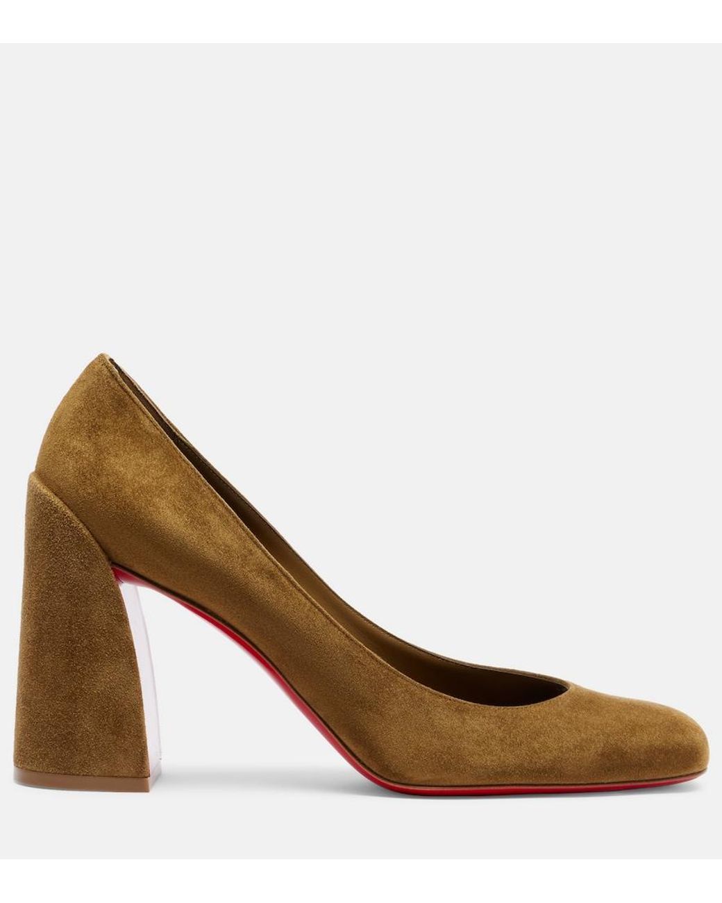 Christian Louboutin Brown Miss Sab 85 Suede Pumps