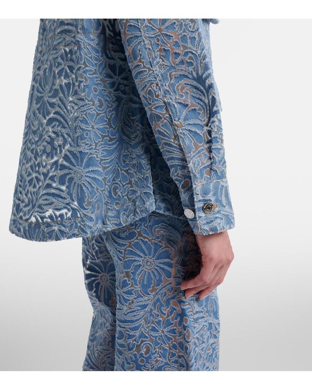 Veronica Beard Blue Lane Floral Denim Jacket