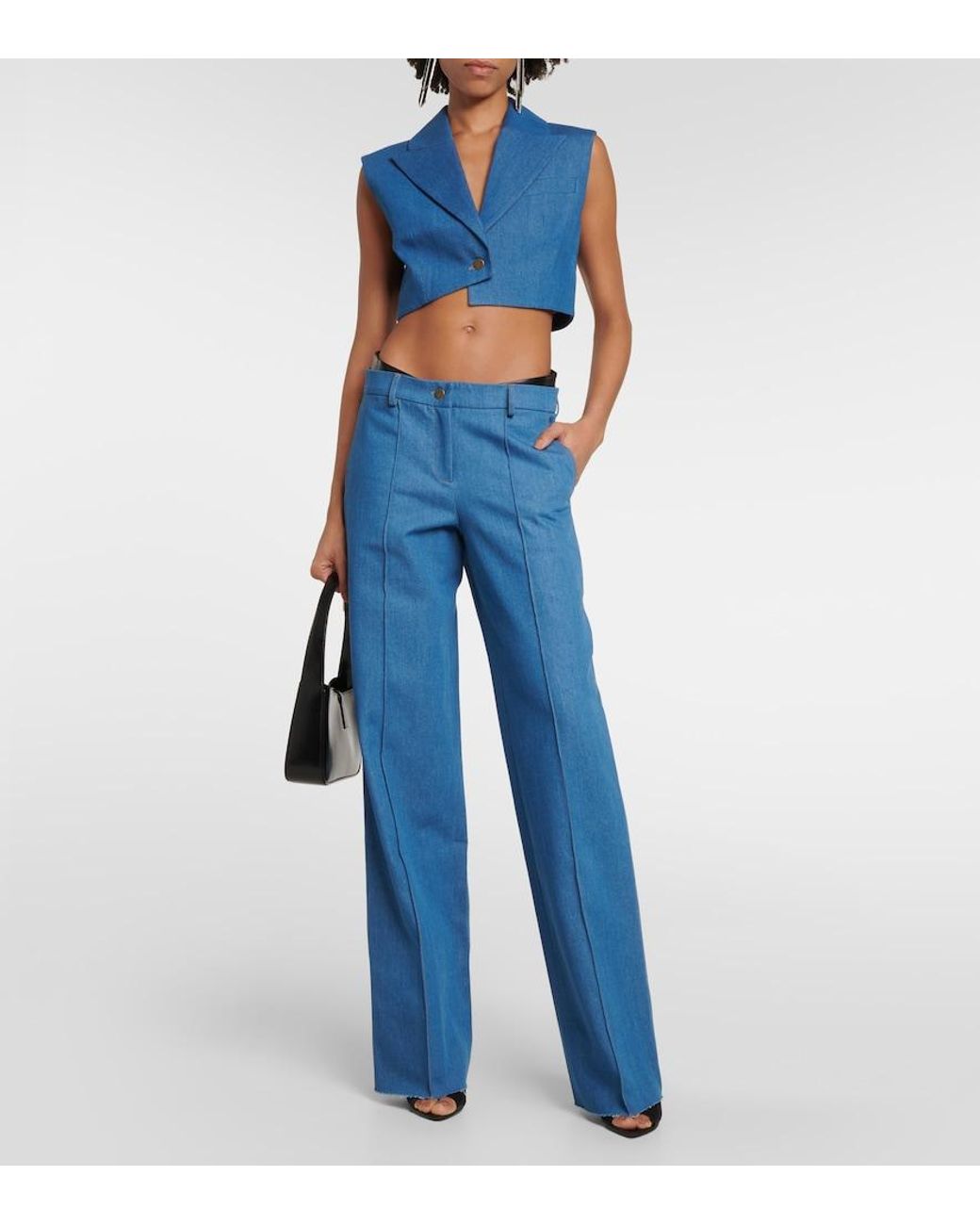 AYA MUSE Blue Ule Low-rise Denim Pants