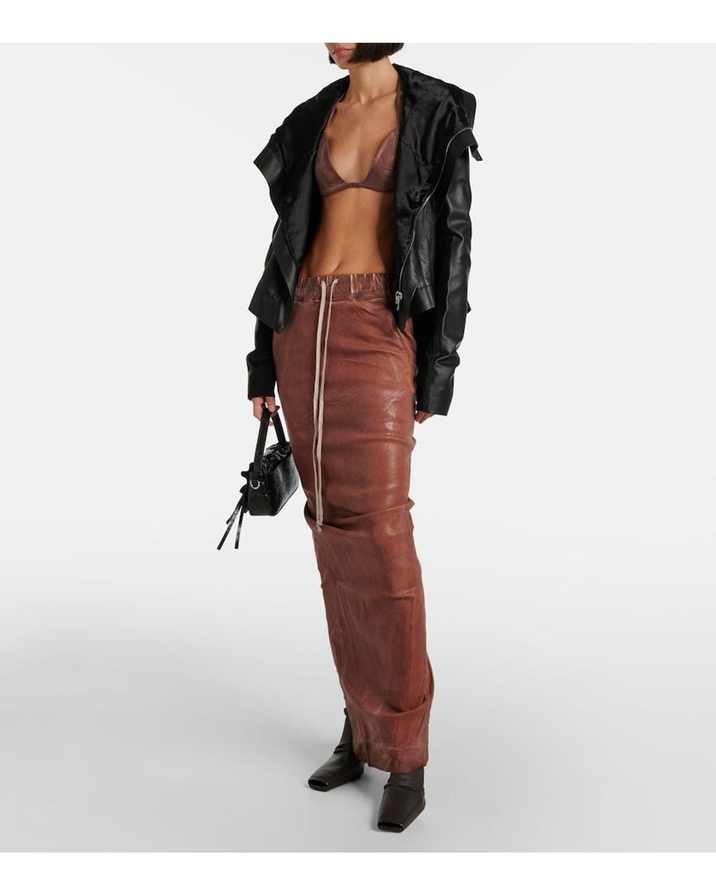 Rick Owens Pink Denim Bra Top