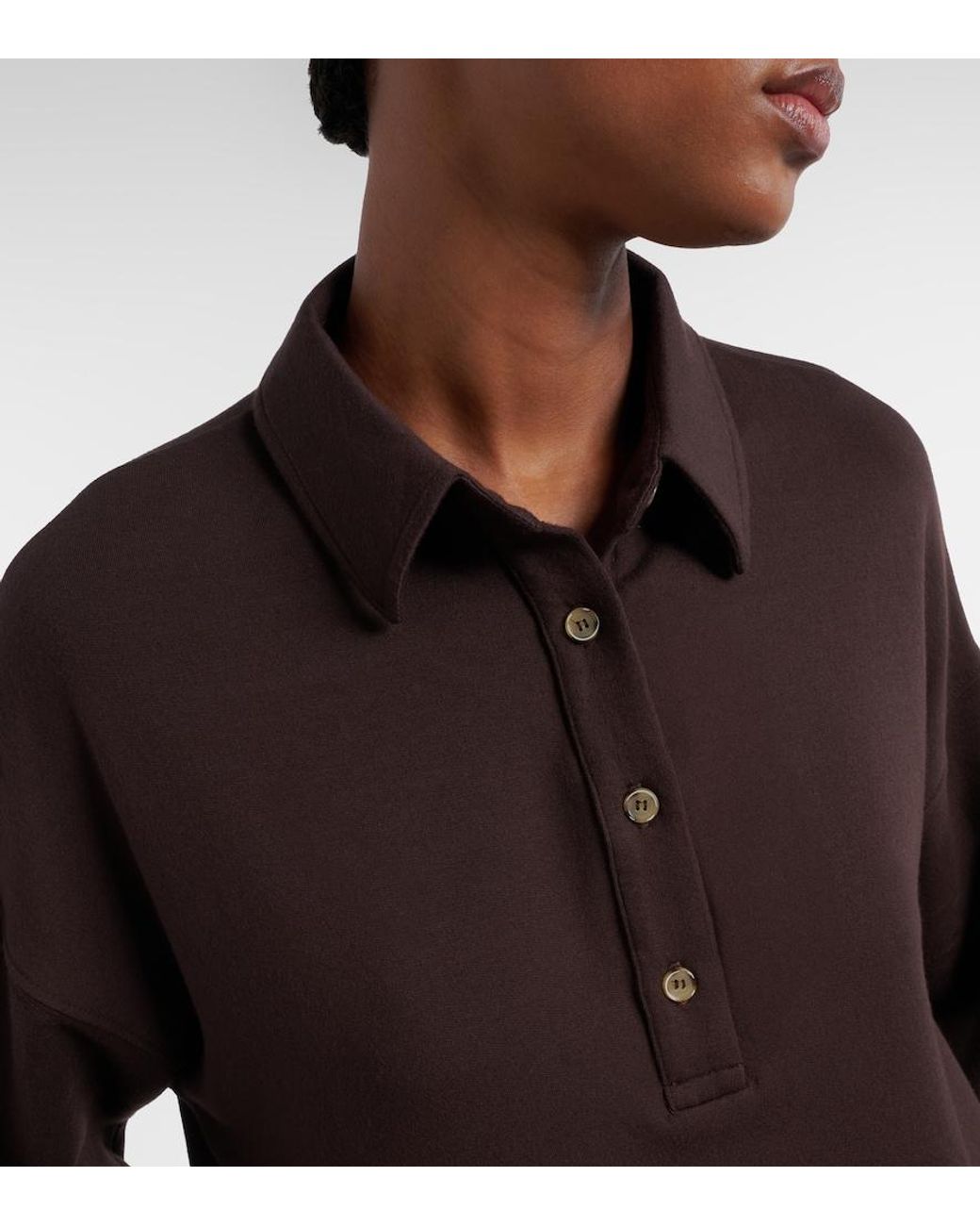 Velvet Brown Marian Polo Sweater