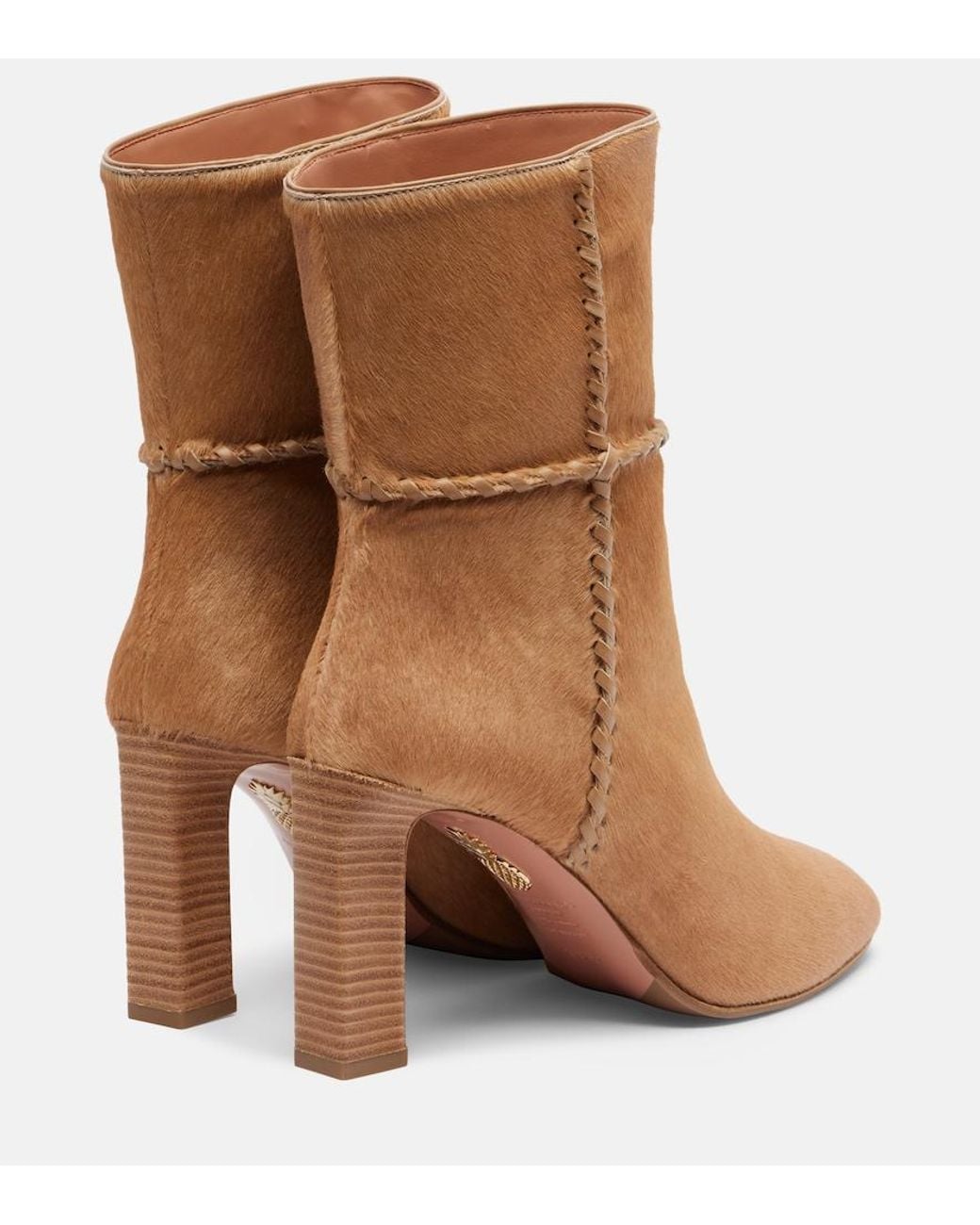 Aquazzura Brown Indy 85 Bootie