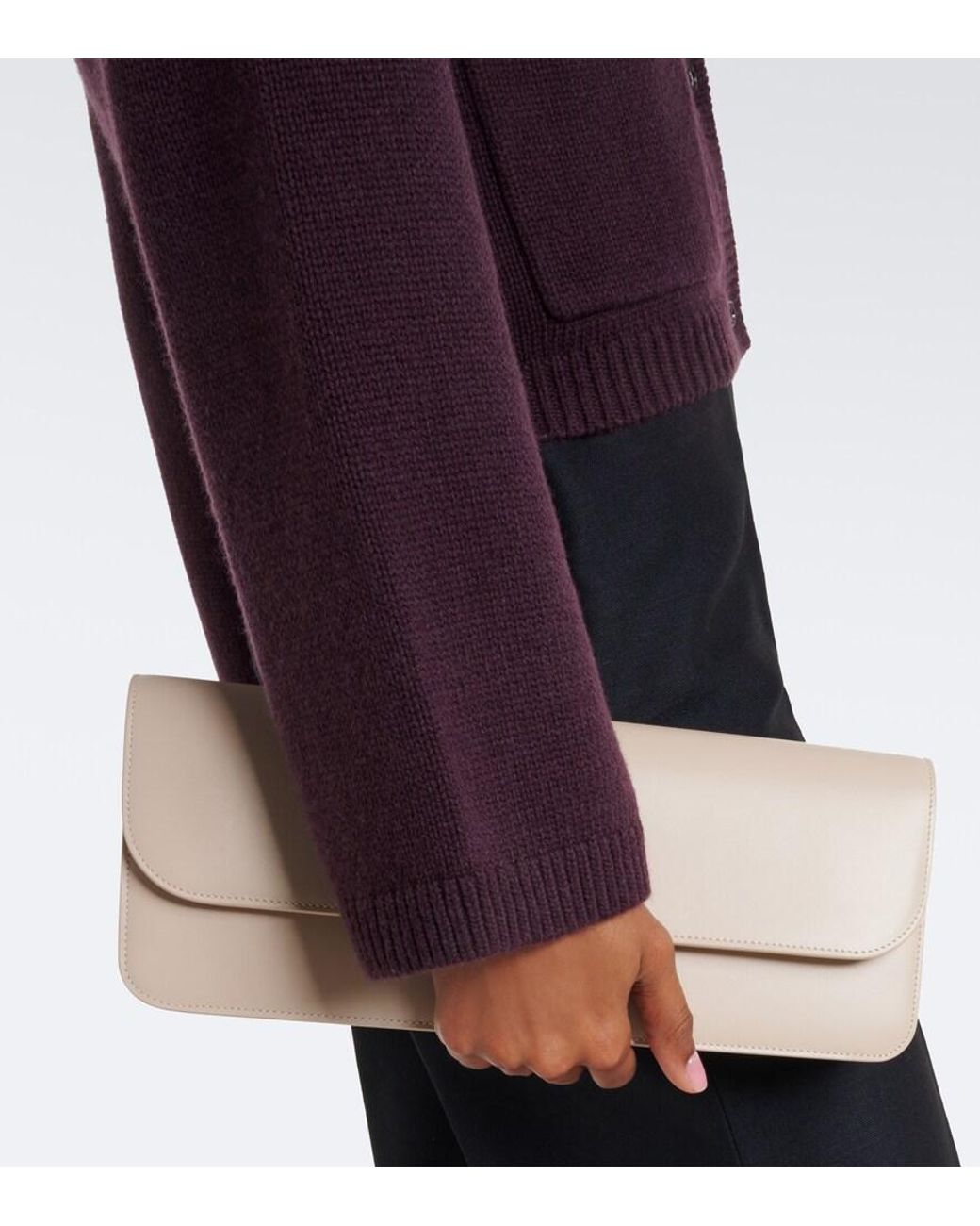 Jardin Des Orangers Purple Virgin Wool And Cashmere Cardigan