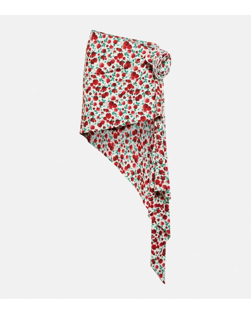 Magda Butrym White Floral Applique Miniskirt