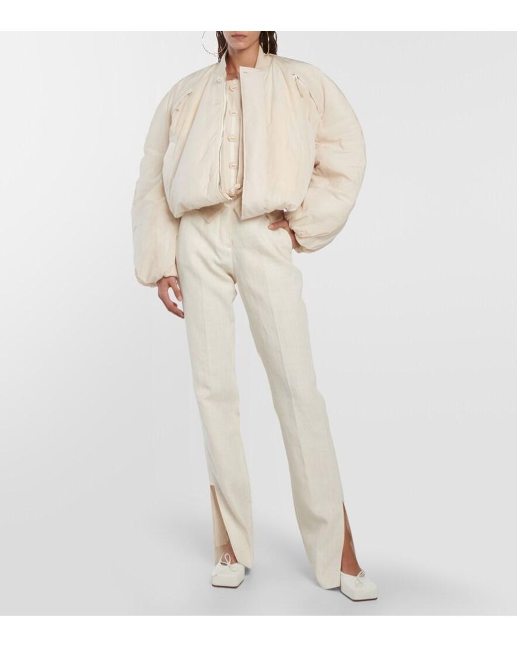 Jacquemus Natural Le Bomber Bahia Jacket